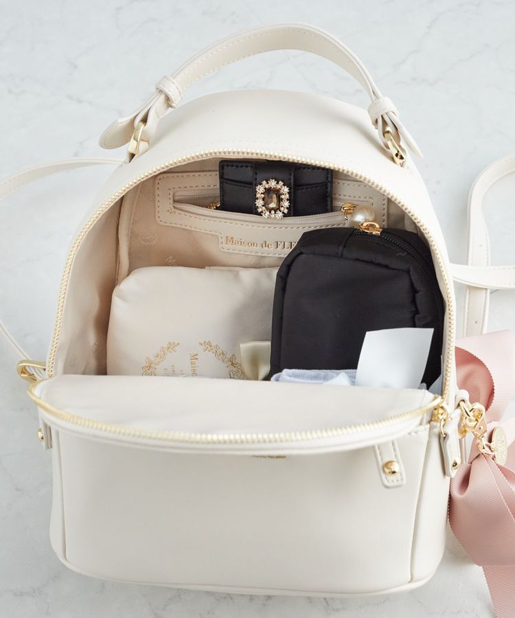 Maison de FLEUR「リボンMリュック」|リュック|