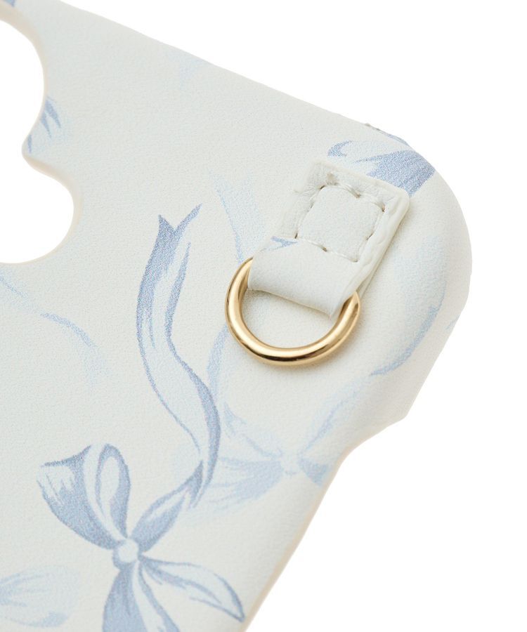 Maison de FLEUR「リボンプリントアイフォン16ケース」|モバイルケース|