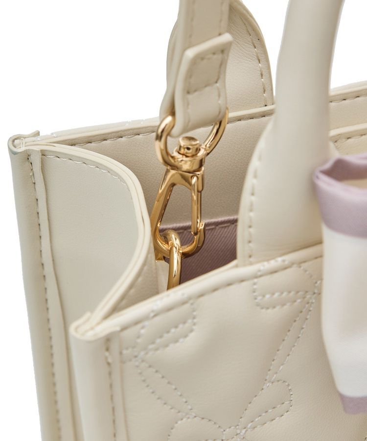 Maison de FLEUR「スカーフ付リボンキルティング2Wayバッグ」|トートバッグ|