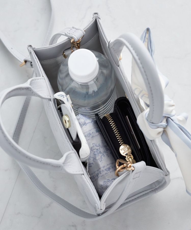 Maison de FLEUR「スカーフ付リボンキルティング2Wayバッグ」|トートバッグ|