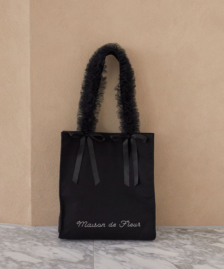 Maison de FLEUR「チュールハンドルスクエアトートバッグ」|トートバッグ|