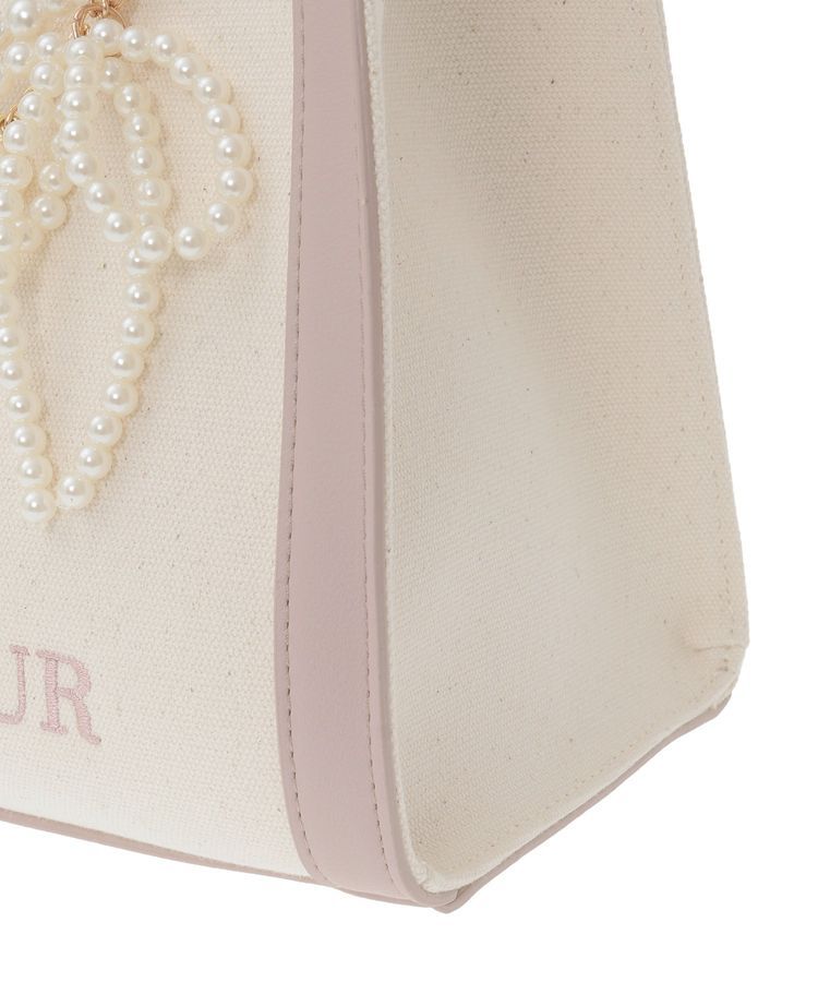 Maison de FLEUR「チャーム付きスクエア2Wayバッグ」|トートバッグ|