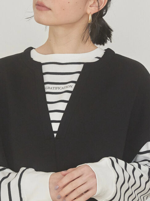  「SET ポンチベスト+カットプルオーバー」|Tシャツ・カットソー|