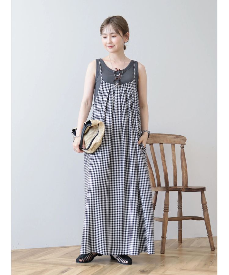 AMERICAN HOLIC「ギンガムサッカーキャミワンピース」|ワンピース|Off White