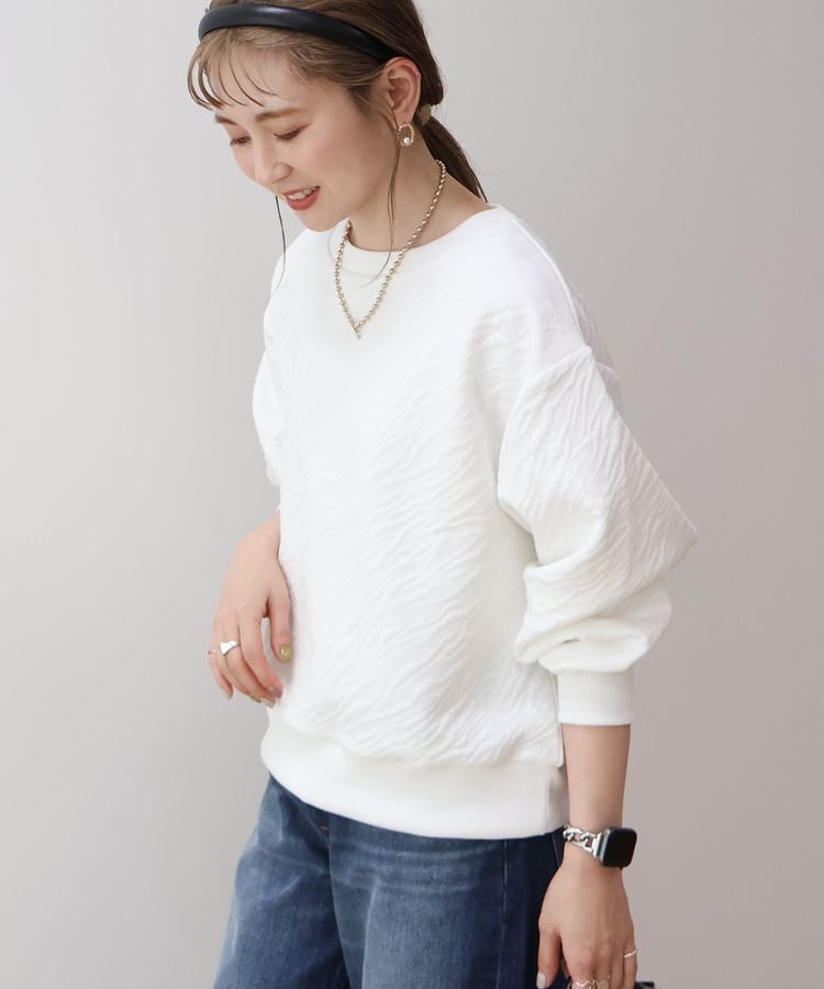 AMERICAN HOLIC「ゼブラ柄ジャガードカットプルオーバー」|スウェット・ジャージ|