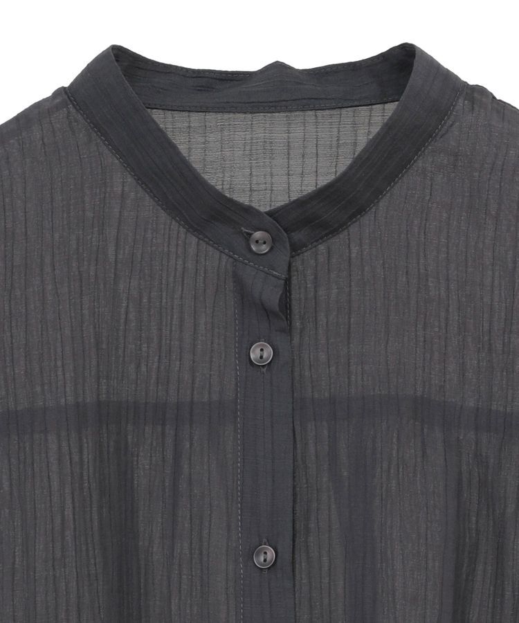 AMERICAN HOLIC「楊柳シアーバンドカラーシャツ」|シャツ・ブラウス|