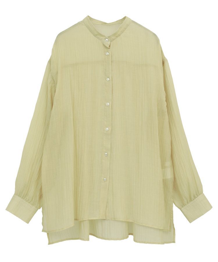 AMERICAN HOLIC「楊柳シアーバンドカラーシャツ」|シャツ・ブラウス|