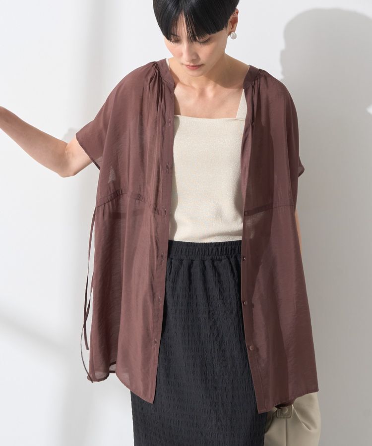 AMERICAN HOLIC「ウエストドロストフレンチスリーブブラウス」|シャツ・ブラウス|