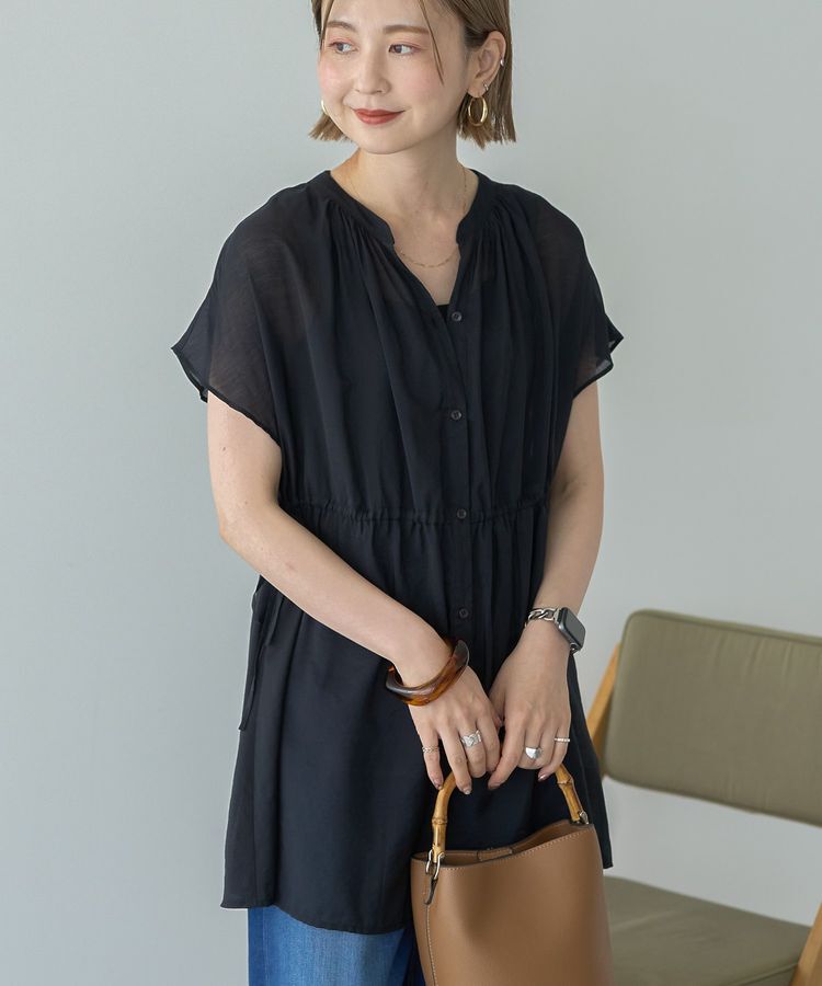 AMERICAN HOLIC「ウエストドロストフレンチスリーブブラウス」|シャツ・ブラウス|
