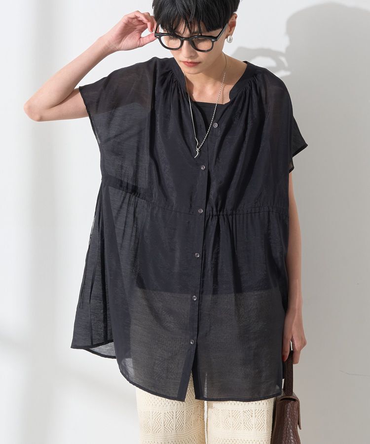 AMERICAN HOLIC「ウエストドロストフレンチスリーブブラウス」|シャツ・ブラウス|