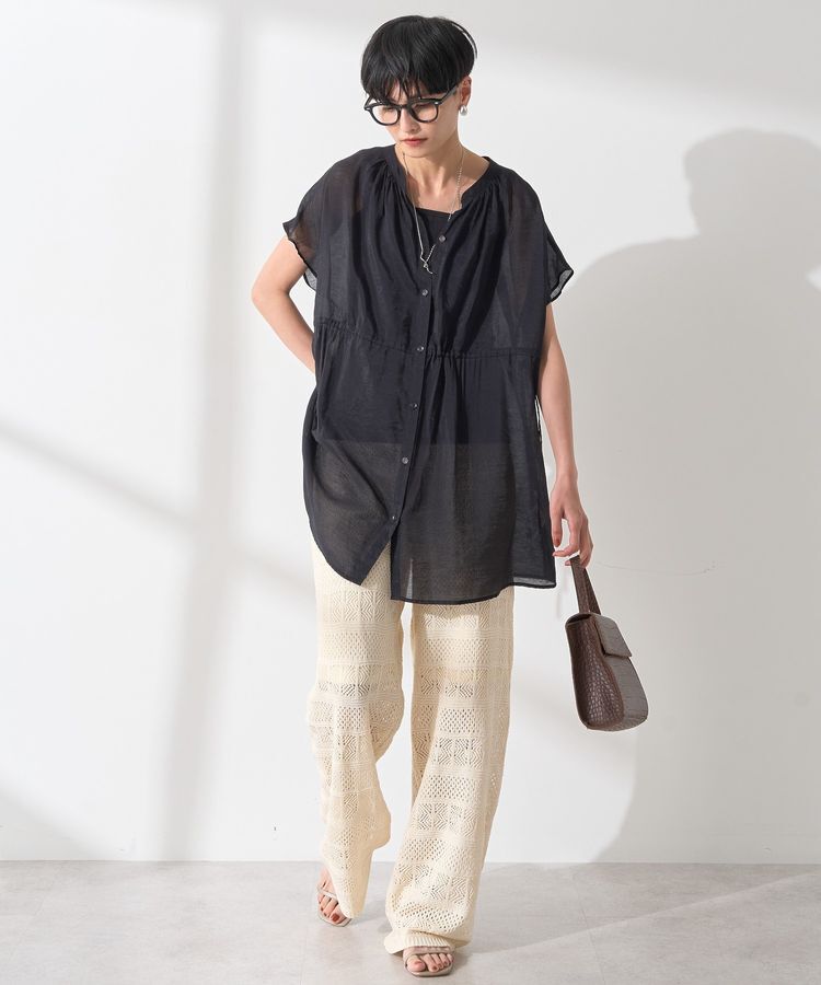 AMERICAN HOLIC「ウエストドロストフレンチスリーブブラウス」|シャツ・ブラウス|