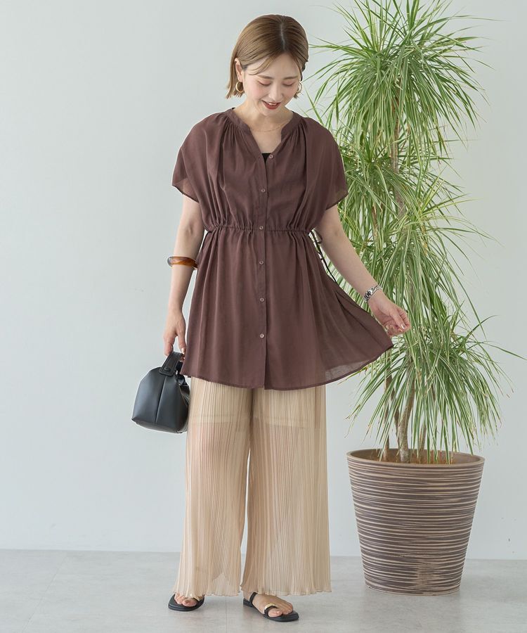 AMERICAN HOLIC「ウエストドロストフレンチスリーブブラウス」|シャツ・ブラウス|