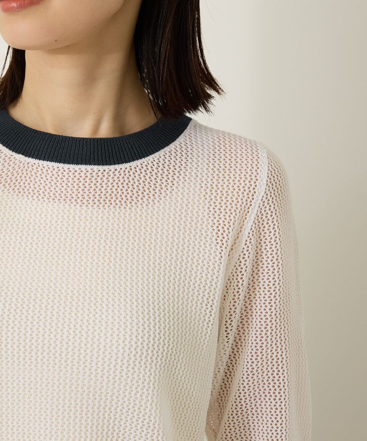 AMERICAN HOLIC「メッシュニットリンガーTシャツ」|ニット・セーター|