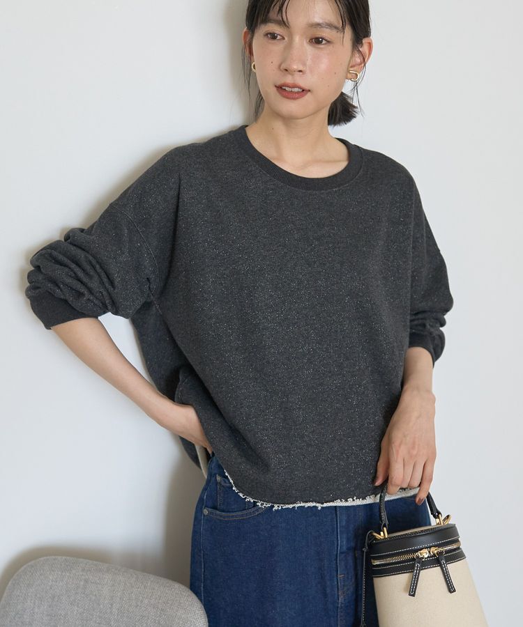 AMERICAN HOLIC「ラメ裏毛スウェットプルオーバー」|スウェット・ジャージ|Dark Gray Mixture