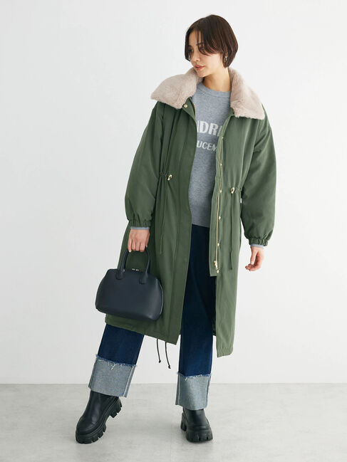 Green Parks「・ELENCARE　DUE　中綿モッズロングコート」|その他|Khaki