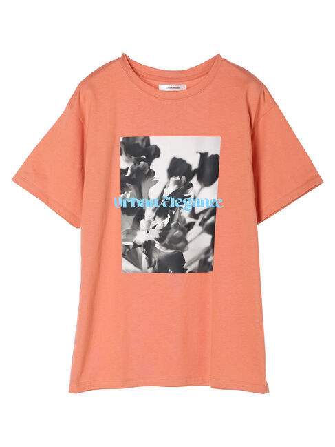 AnriettMusee「レトロフラワーロゴ入りプリントTシャツ」|Tシャツ・カットソー|