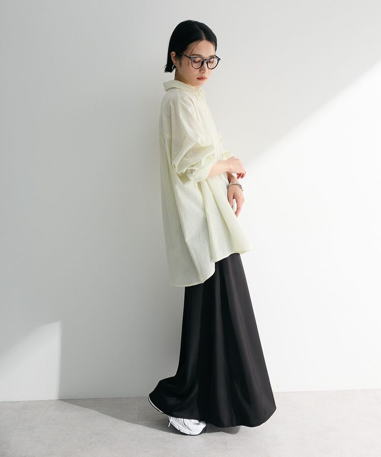 Green Parks「・Petit Fleur サテンフレアスカート」|フレア|