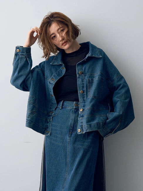 Editt by YECCA VECCA「2wayデニムジャケット」|テーラードジャケット|