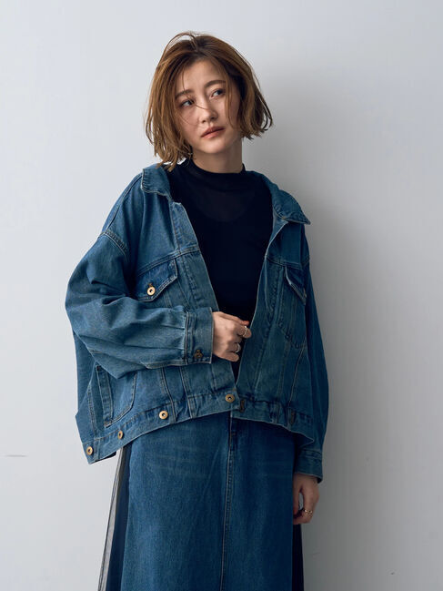 Editt by YECCA VECCA「2wayデニムジャケット」|テーラードジャケット|