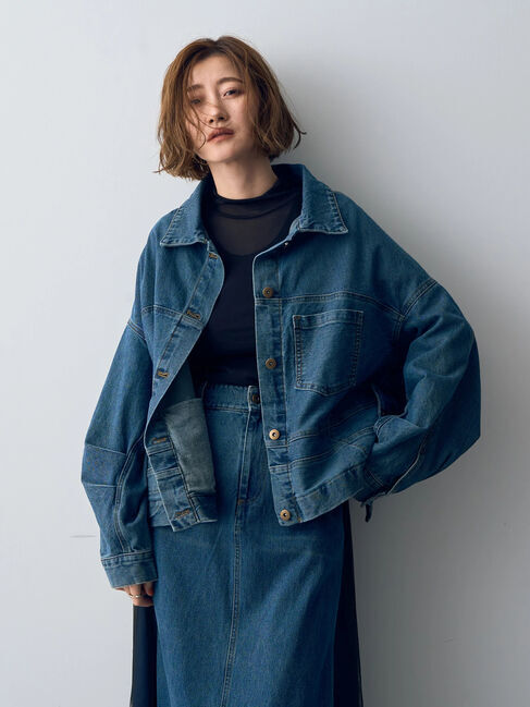 Editt by YECCA VECCA「2wayデニムジャケット」|テーラードジャケット|