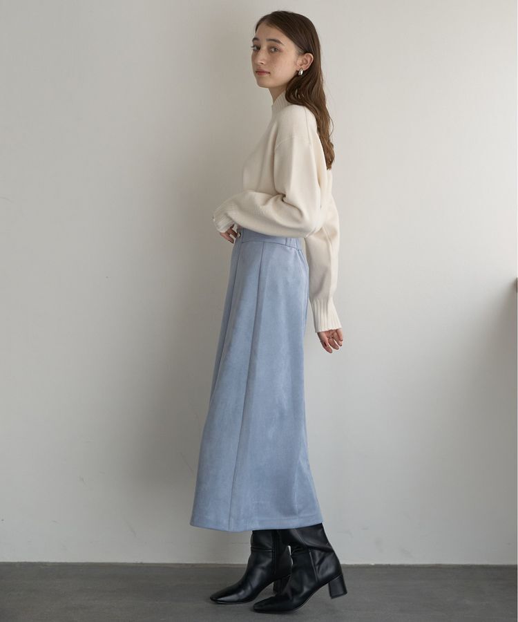 YECCA VECCA「金釦デザインAラインスカート」|フレア|