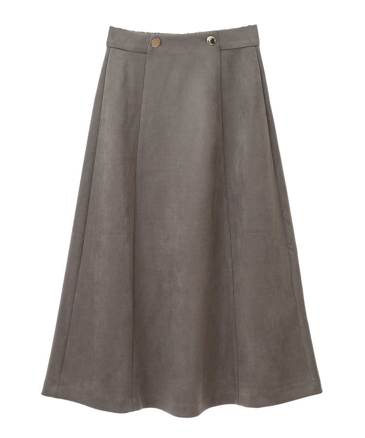 YECCA VECCA「金釦デザインAラインスカート」|フレア|