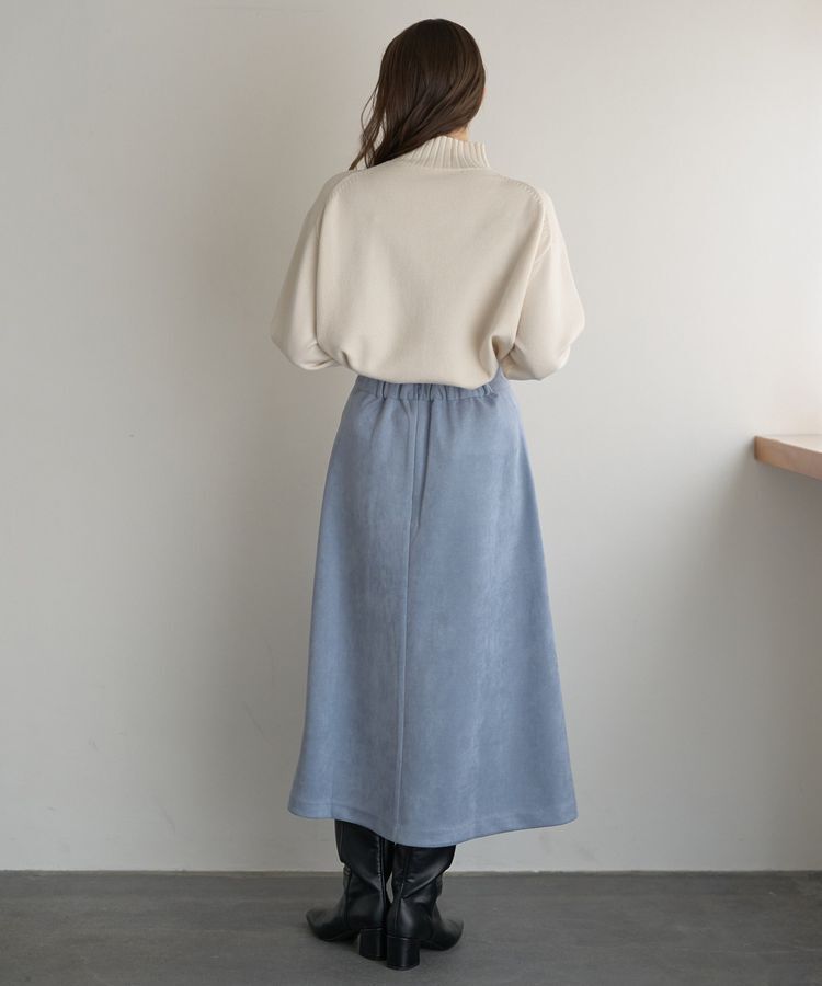 YECCA VECCA「金釦デザインAラインスカート」|フレア|