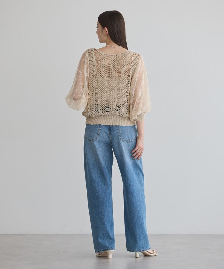 YECCA VECCA「【archive】テープヤーン袖レースプルオーバー」|ニット・セーター|