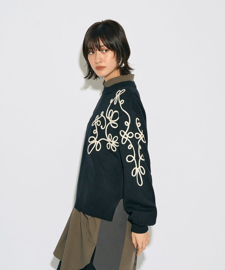 Editt by YECCA VECCA「【archive】コード刺繍ニット」|ニット・セーター|