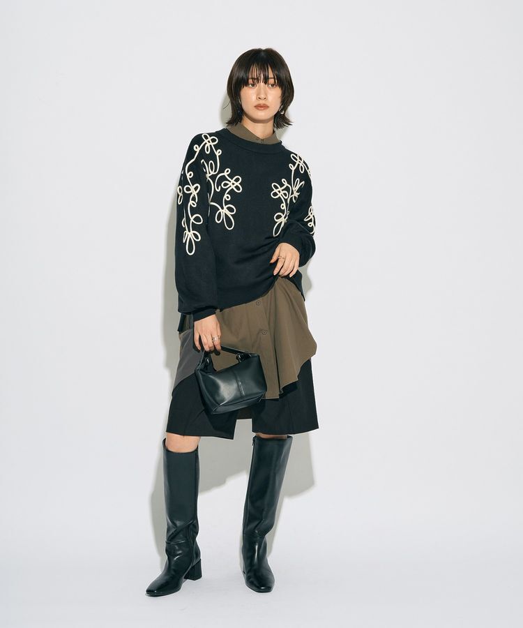 Editt by YECCA VECCA「【archive】コード刺繍ニット」|ニット・セーター|