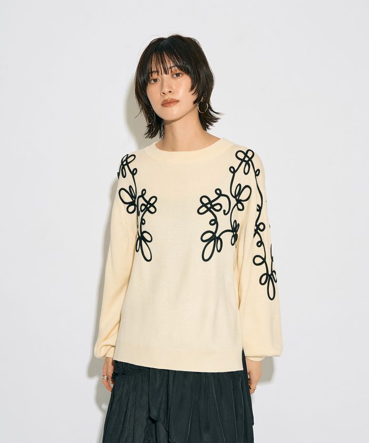 Editt by YECCA VECCA「【archive】コード刺繍ニット」|ニット・セーター|