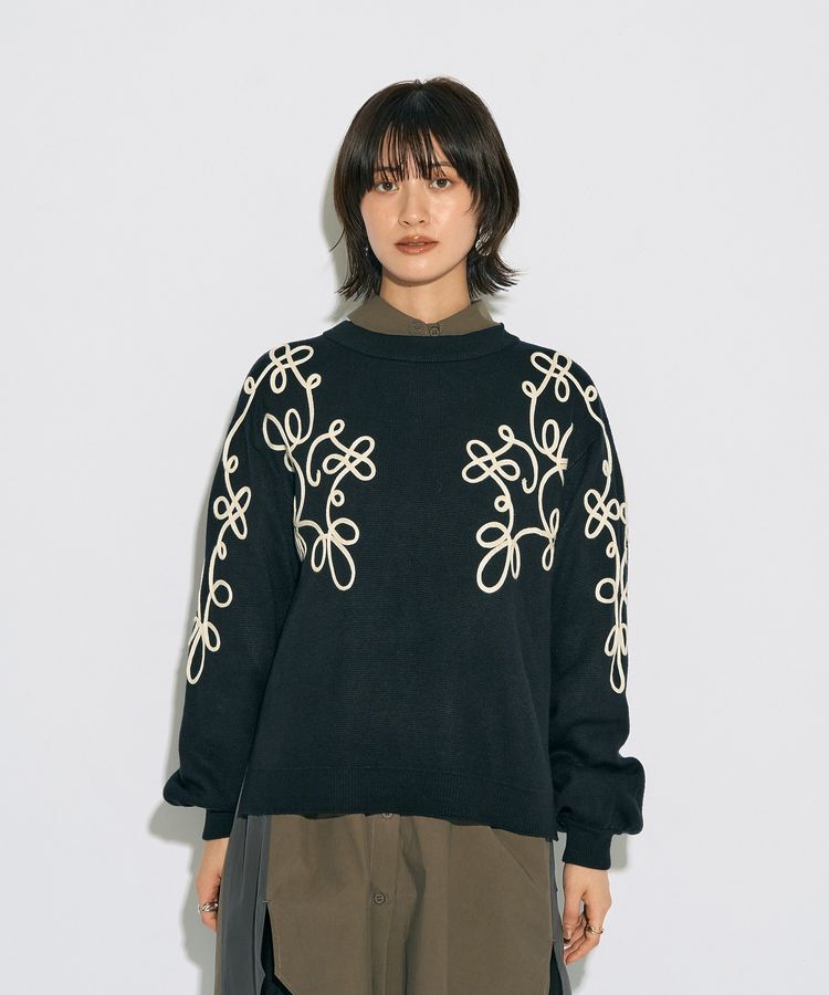 Editt by YECCA VECCA「【archive】コード刺繍ニット」|ニット・セーター|