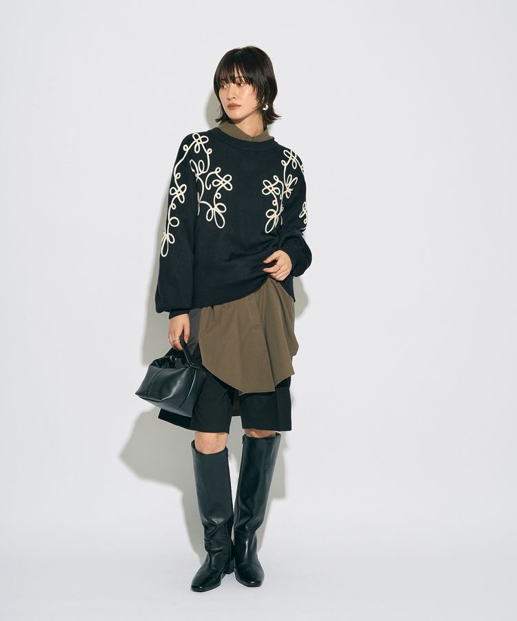 Editt by YECCA VECCA「【archive】コード刺繍ニット」|ニット・セーター|