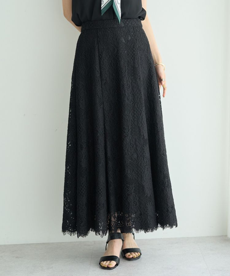YECCA VECCA「スカラップレースマーメイドスカート」|フレア|