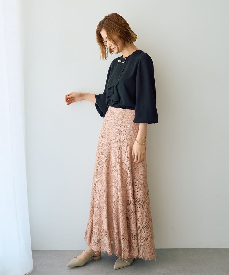 YECCA VECCA「スカラップレースマーメイドスカート」|フレア|