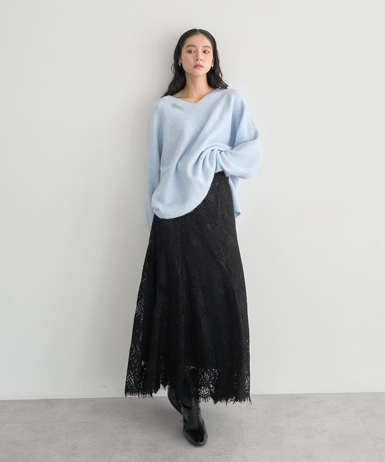 YECCA VECCA「スカラップレースマーメイドスカート」|フレア|