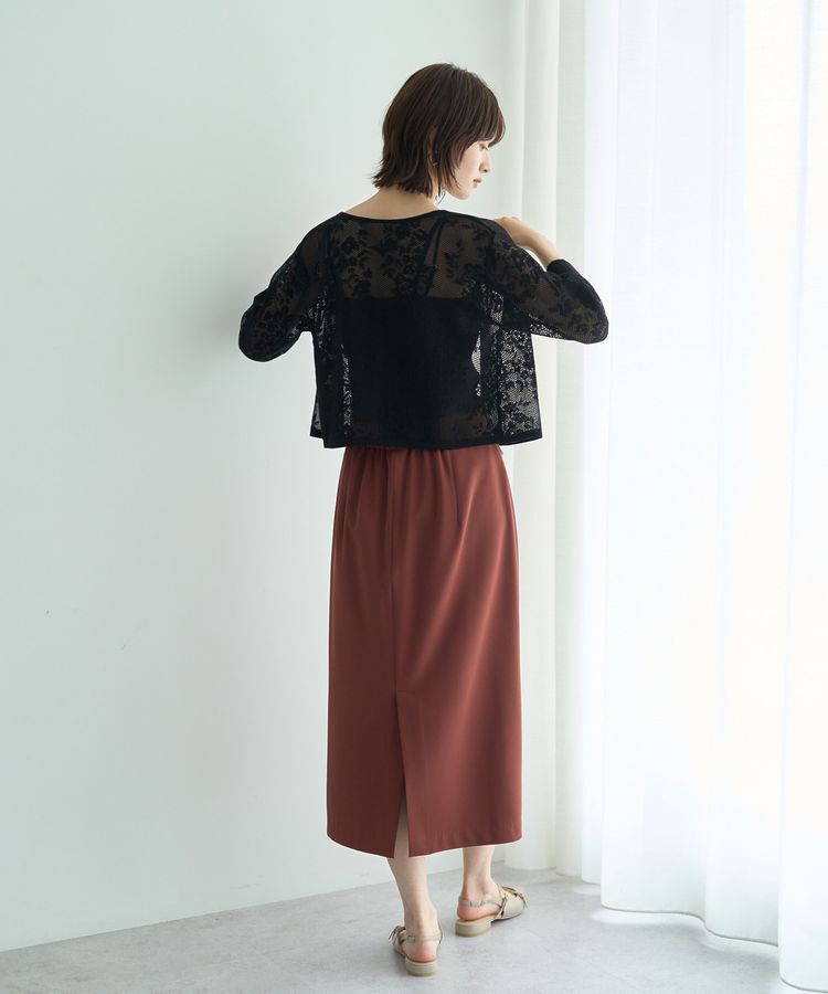 YECCA VECCA「ポケットデザインナロースカート」|タイト|