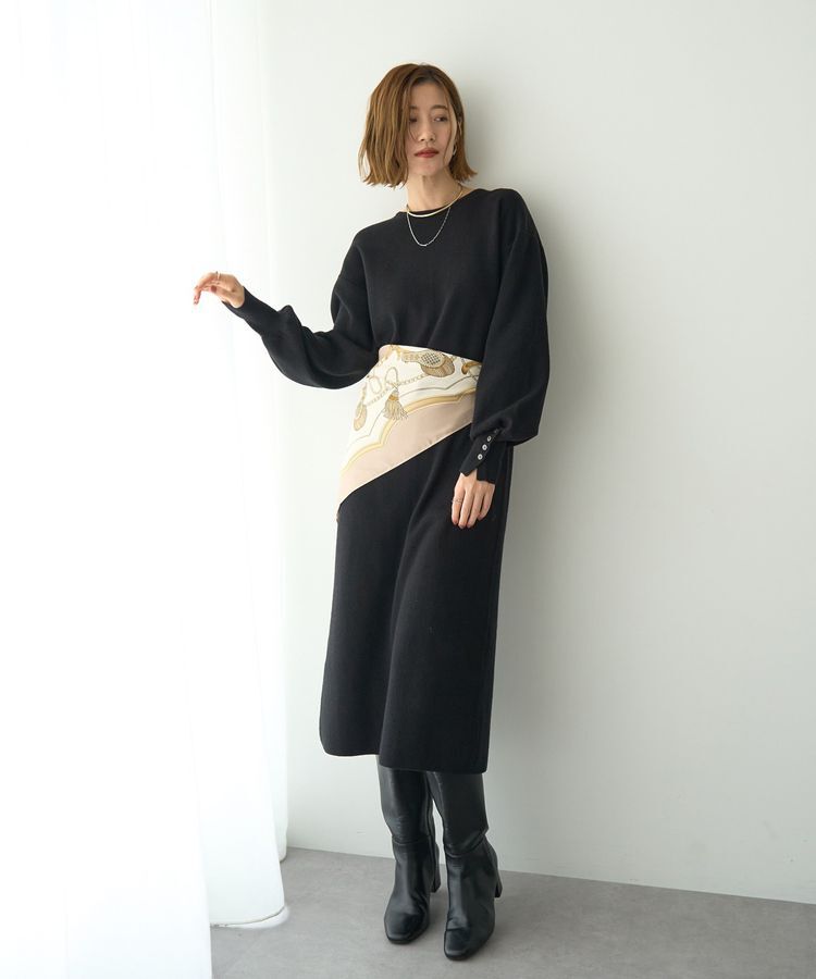 YECCA VECCA「【2点SET】ZIPベストセットニットワンピース」|ワンピース|