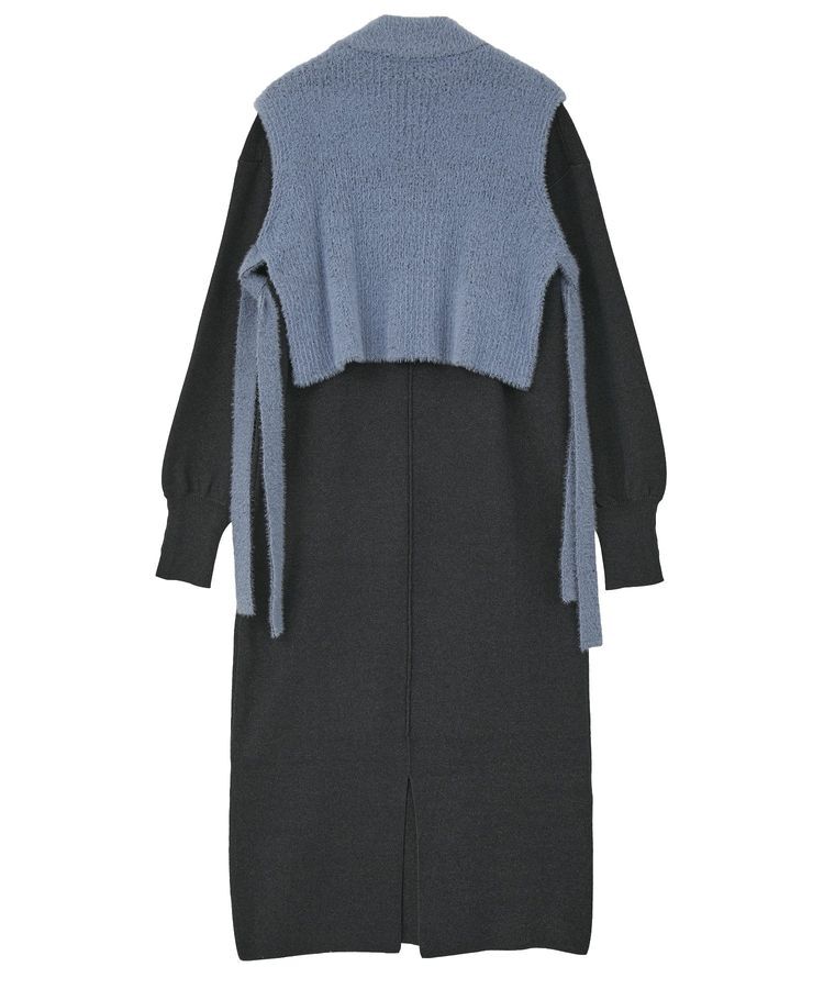 YECCA VECCA「【2点SET】ZIPベストセットニットワンピース」|ワンピース|