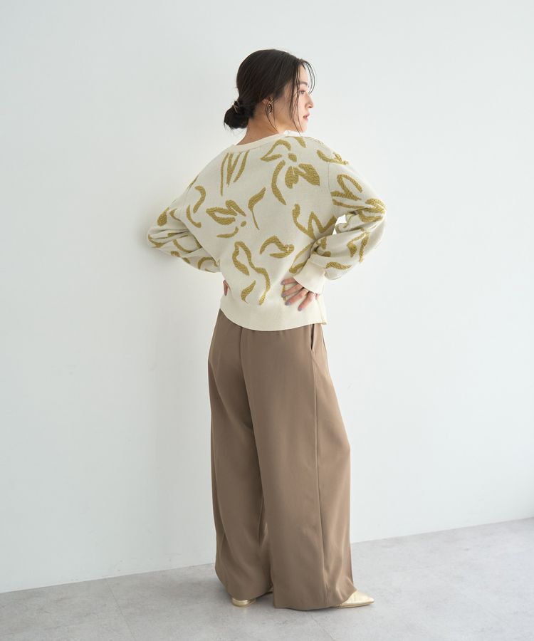 YECCA VECCA「アート柄ふくれジャガードニット」|ニット・セーター|