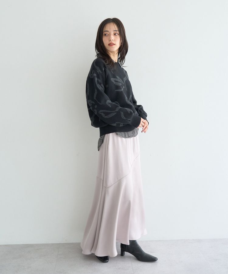 YECCA VECCA「アート柄ふくれジャガードニット」|ニット・セーター|