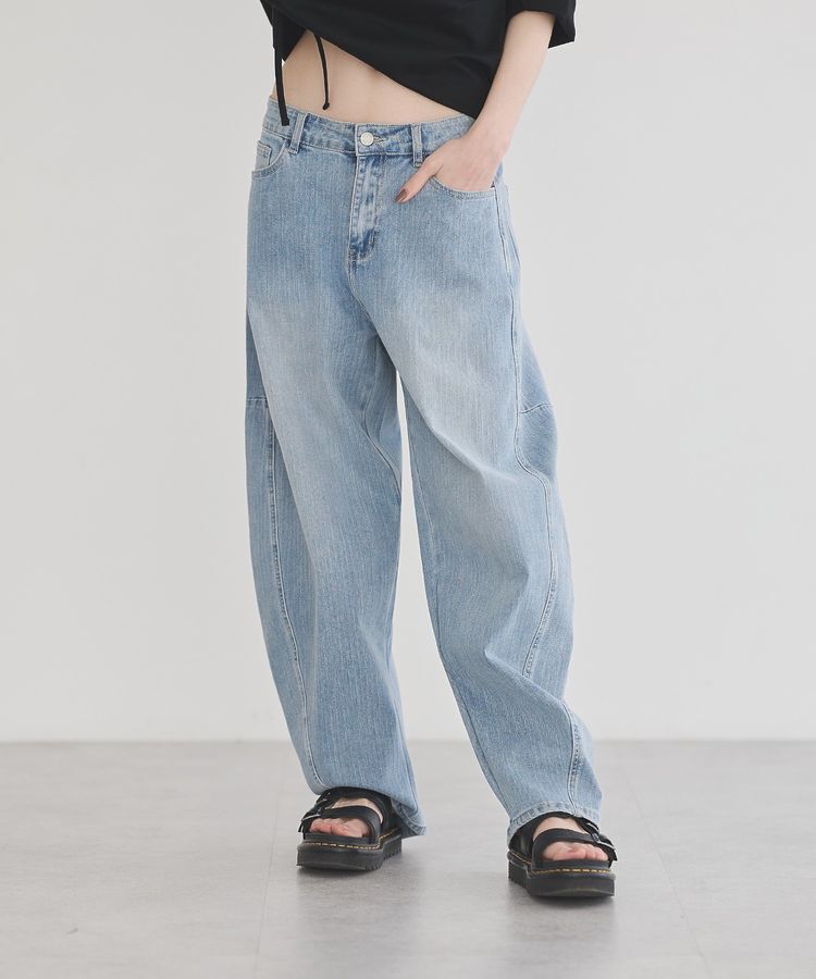 GARAGE OF GOOD CLOTHING「デニムカーブパンツ」|デニム|Sax