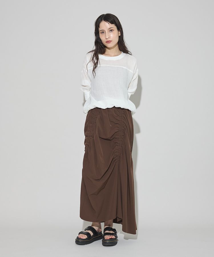 GARAGE OF GOOD CLOTHING「アシメギャザーロングスカート」|スカート|