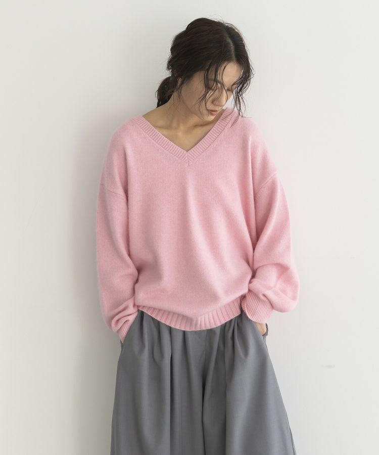 GARAGE OF GOOD CLOTHING「【TORRAZZO DONNA】ベーシックVネックニット」|ニット・セーター|Pink