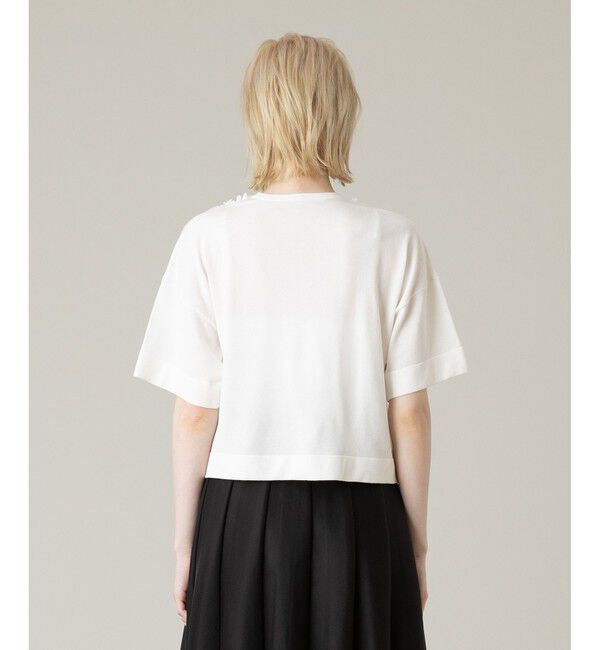 LOULOU WILLOUGHBY「【LOULOU WILLOUGHBY】フローラルフロントプルオーバー」|ニット・セーター|