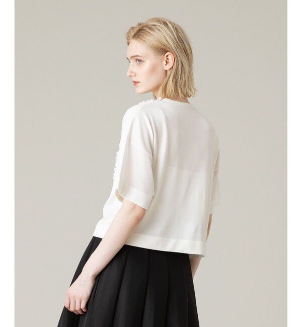 LOULOU WILLOUGHBY「【LOULOU WILLOUGHBY】フローラルフロントプルオーバー」|ニット・セーター|