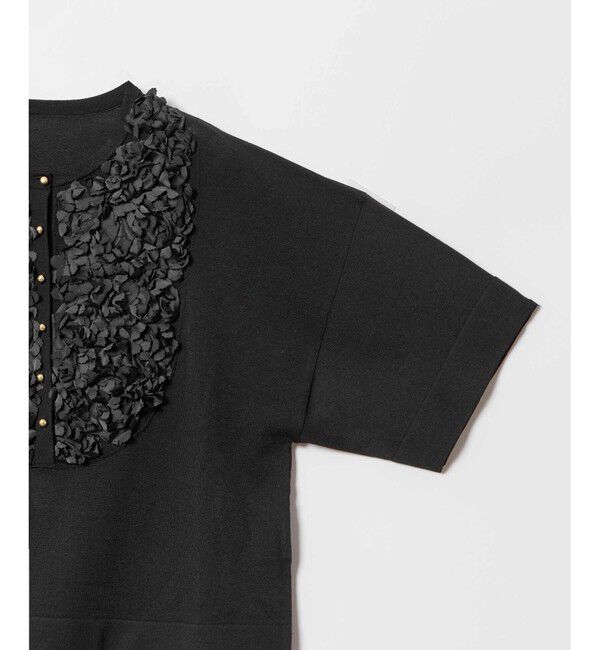 LOULOU WILLOUGHBY「【LOULOU WILLOUGHBY】フローラルフロントプルオーバー」|ニット・セーター|