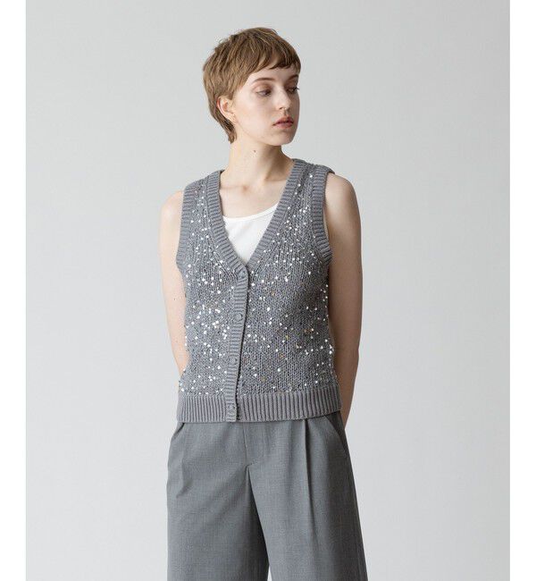 allureville「スパンコールニットジレ」|その他|