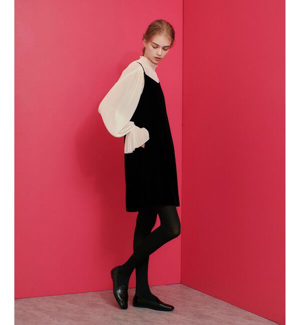 LOULOU WILLOUGHBY「【LOULOU WILLOUGHBY】ベルベットミニワンピース」|ワンピース|