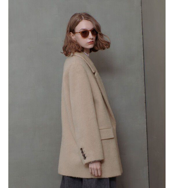 allureville「モヘヤシャギーハーフチェスターコート」|チェスターコート|